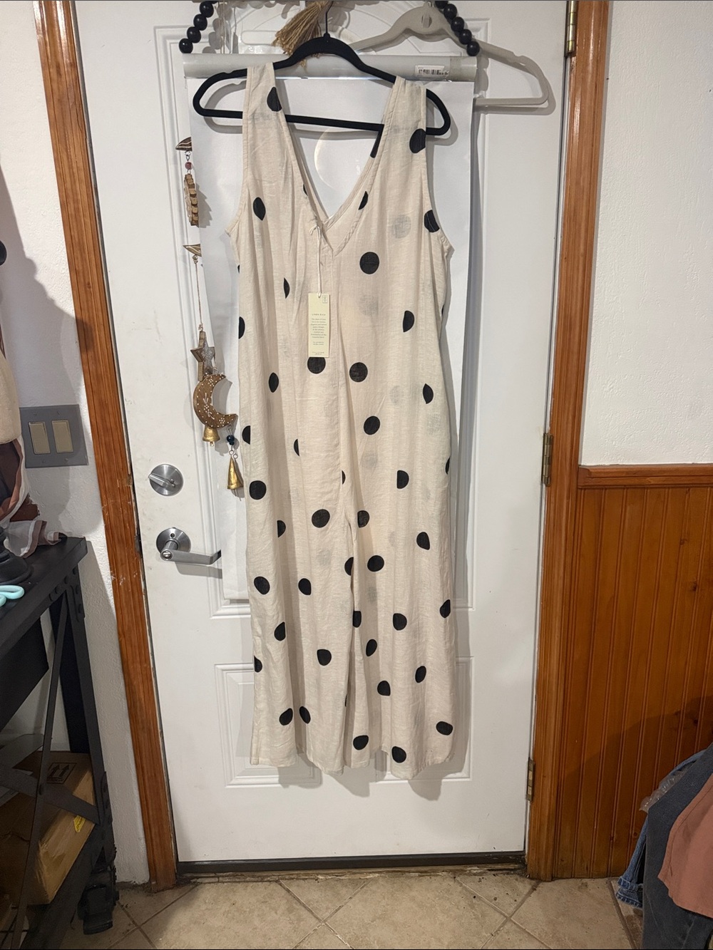 Polka Dot Cream Beach Coverup Dress